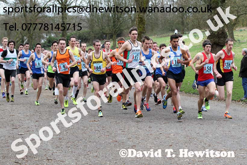 Start of the senior mens 12 stage relay, 2014 Northern 12 and 6 Stage Relays, Heaton Park Manchester. Photo: David T. Hewitson/Sports for All Pics